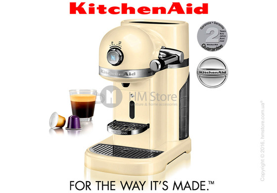 Кофеварка капсульная KitchenAid Artisan Nespresso, Almond Cream. Купить Кофеварка капсульная KitchenAid Artisan Nespresso, Almond Cream. Купить