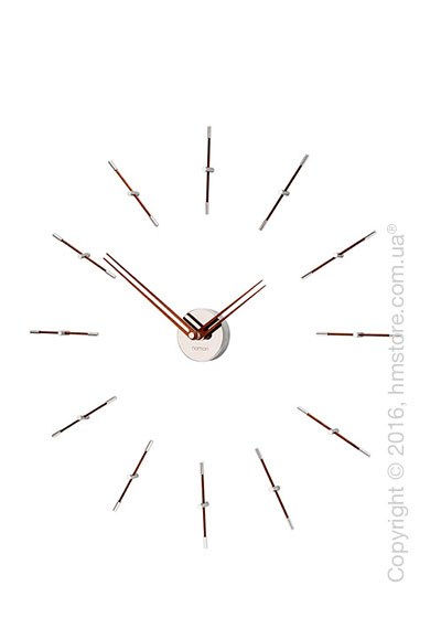 Часы настенные Nomon Mini Merlin 12 N Wall Clock, Walnut