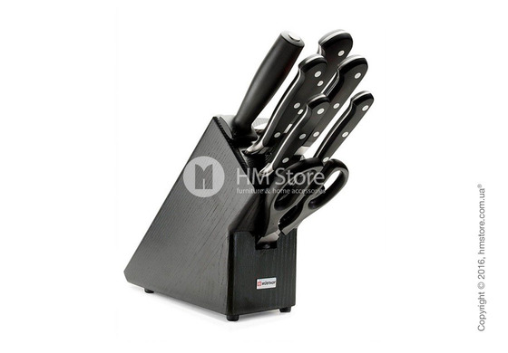 Набор ножей на подставке Wüsthof Knife block коллекция Classic, 7 предметов, Black