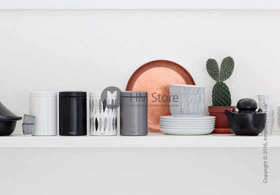 Емкость для хранения сыпучих продуктов Brabantia Window Lid 1,4 л, Matt Black Емкость для хранения сыпучих продуктов Brabantia Window Lid 1,4 л, Matt Black