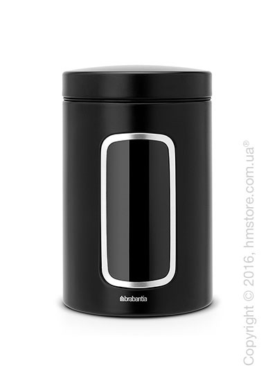 Емкость для хранения сыпучих продуктов Brabantia Window 1,4 л, Black