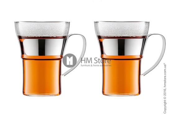 Набор чашек со стальной ручкой Bodum Assam 350 мл на 2 персоны