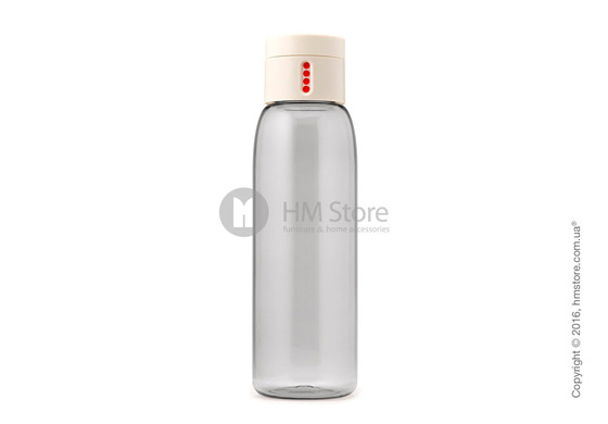 Бутылка для воды Joseph Joseph Dot with Hydration Counting Lid, White 600 мл