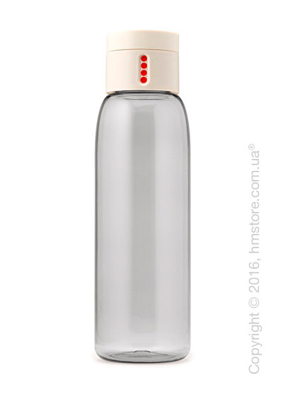 Бутылка для воды Joseph Joseph Dot with Hydration Counting Lid, White 600 мл