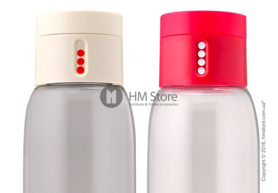 Бутылка для воды Joseph Joseph Dot with Hydration Counting Lid, Pink 600 мл