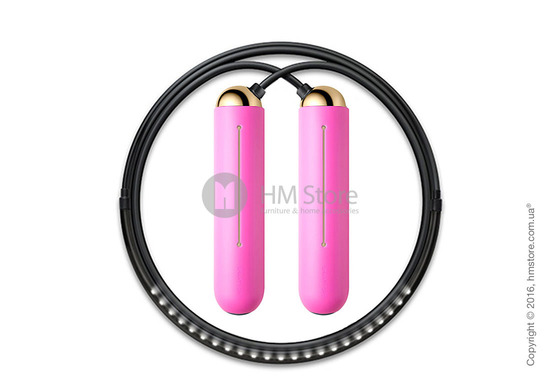 Умная скакалка Tangram Smart Rope, S size, Gold + силиконовые накладки Pink Soft Grip