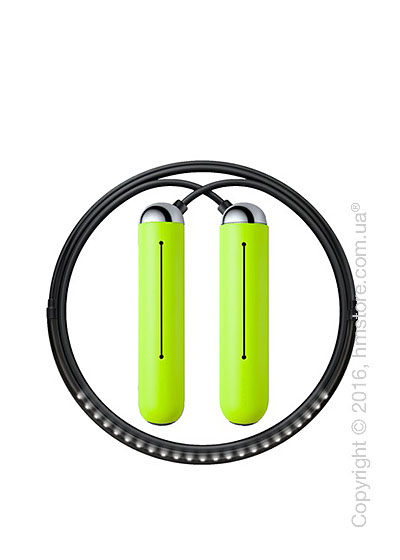 Умная скакалка Tangram Smart Rope, S size, Chrome + силиконовые накладки Green Soft Grip