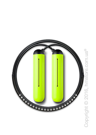 Умная скакалка Tangram Smart Rope, XS size, Black + силиконовые накладки Green Soft Grip