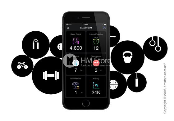 Умная скакалка Tangram Smart Rope, XL size, Black