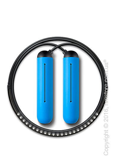 Умная скакалка Tangram Smart Rope, XL size, Black + силиконовые накладки Blue Soft Grip