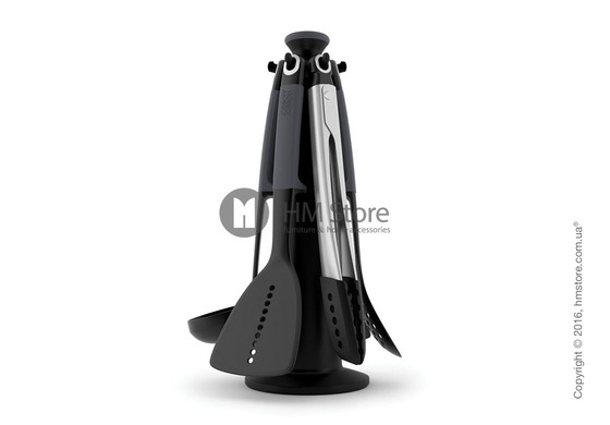 Набор кухонного инвентаря на подставке Joseph Joseph Elevate Carousel with Tongs, Grey