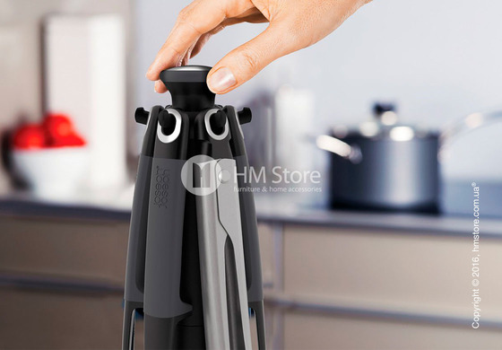 Набор кухонного инвентаря на подставке Joseph Joseph Elevate Carousel with Tongs, Grey