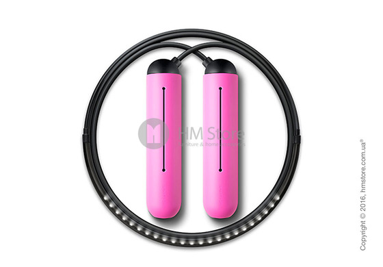 Умная скакалка Tangram Smart Rope, XL size, Black + силиконовые накладки Pink Soft Grip