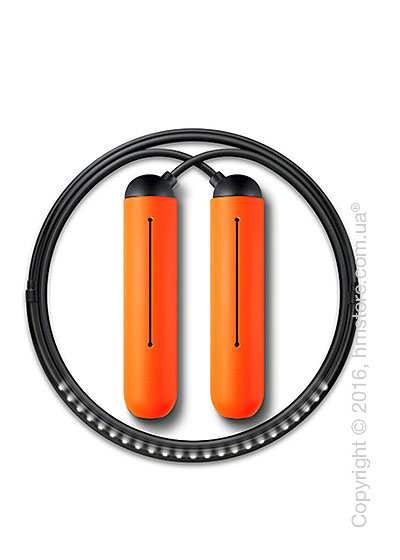 Умная скакалка Tangram Smart Rope, XL size, Black + силиконовые накладки Orange Soft Grip