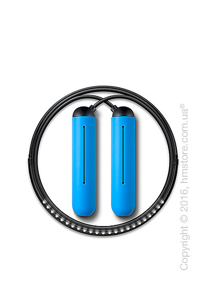 Умная скакалка Tangram Smart Rope, XS size, Black + силиконовые накладки Blue Soft Grip