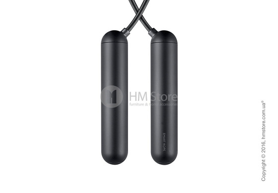 Умная скакалка Tangram Smart Rope, XS size, Black + силиконовые накладки Orange Soft Grip