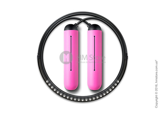 Умная скакалка Tangram Smart Rope, S size, Black + силиконовые накладки Pink Soft Grip
