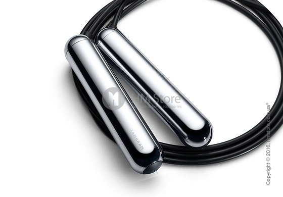 Умная скакалка Tangram Smart Rope, S size, Black + силиконовые накладки Pink Soft Grip