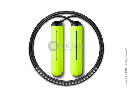 Умная скакалка Tangram Smart Rope, S size, Black + силиконовые накладки Green Soft Grip