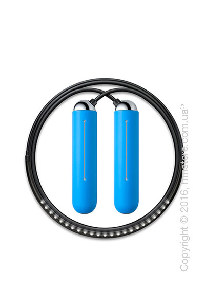 Умная скакалка Tangram Smart Rope, S size, Chrome + силиконовые накладки Blue Soft Grip
