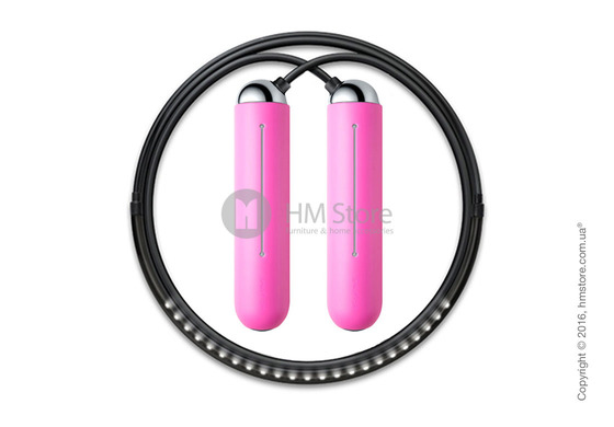 Умная скакалка Tangram Smart Rope, S size, Chrome + силиконовые накладки Pink Soft Grip