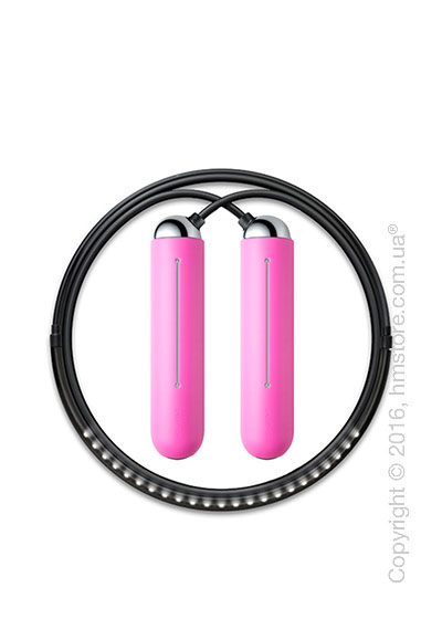Умная скакалка Tangram Smart Rope, S size, Chrome + силиконовые накладки Pink Soft Grip