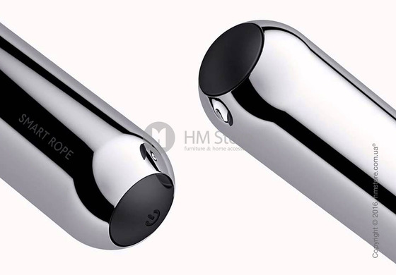 Умная скакалка Tangram Smart Rope, S size, Chrome + силиконовые накладки Orange Soft Grip