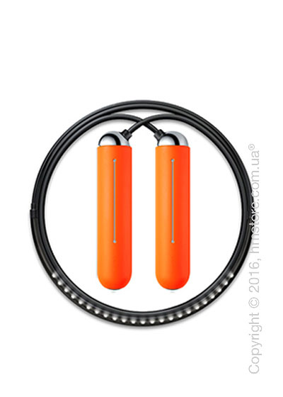 Умная скакалка Tangram Smart Rope, S size, Chrome + силиконовые накладки Orange Soft Grip