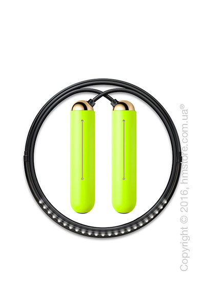 Умная скакалка Tangram Smart Rope, S size, Gold + силиконовые накладки Green Soft Grip