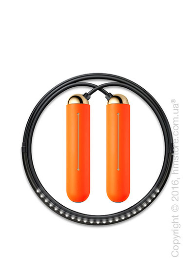 Умная скакалка Tangram Smart Rope, S size, Gold + силиконовые накладки Orange Soft Grip