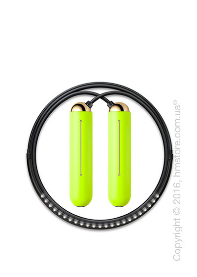 Умная скакалка Tangram Smart Rope, XS size, Gold + силиконовые накладки Green Soft Grip