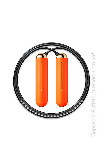 Умная скакалка Tangram Smart Rope, XS size, Gold + силиконовые накладки Orange Soft Grip