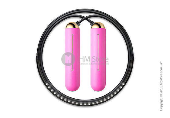 Умная скакалка Tangram Smart Rope, XS size, Gold + силиконовые накладки Pink Soft Grip