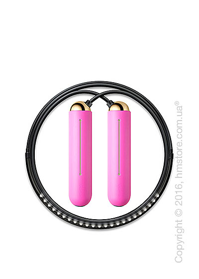 Умная скакалка Tangram Smart Rope, XS size, Gold + силиконовые накладки Pink Soft Grip