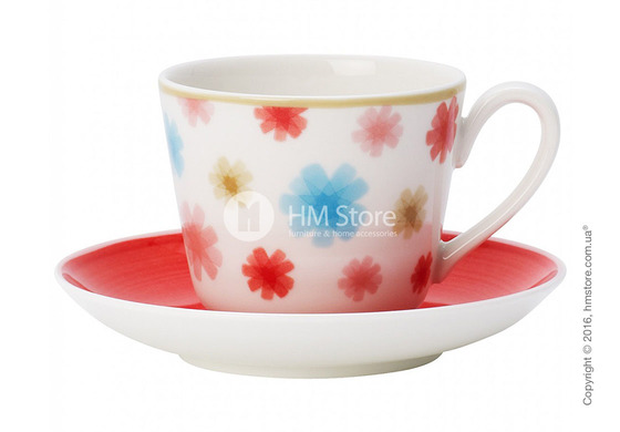 Чашка для эспрессо с блюдцем Villeroy & Boch коллекция Lina, 2 предмета, Cherry