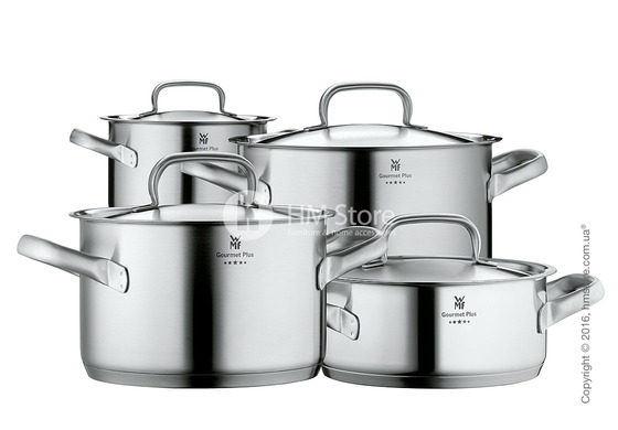 Набор кастрюль WMF коллекция Gourmet Plus, 4 предмета