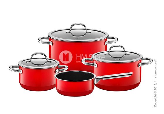 Набор кастрюль Silit коллекция Passion, 4 предмета, Red