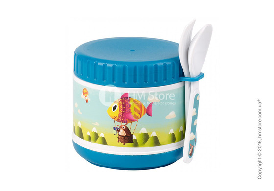 Ланчбокс детский с приборами Villeroy & Boch коллекция Chewy around the world, Blue