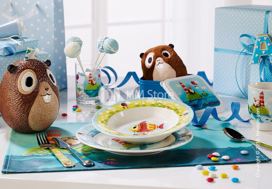 Ланчбокс детский Villeroy & Boch коллекция Chewy around the world, Blue