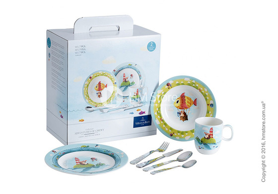 Набор детской посуды Villeroy & Boch коллекция Chewy around the world, 7 предметов
