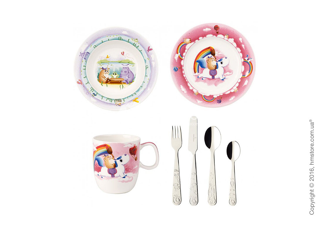 Набор детской посуды Villeroy & Boch коллекция Lily in Magicland, 7 предметов