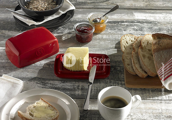 Емкость с крышкой для сливочного масла керамическая Emile Henry Butter Dish, Oak