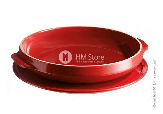 Форма для выпечки торта керамическая Emile Henry Flame Tarte Tatin Set, Burgundy