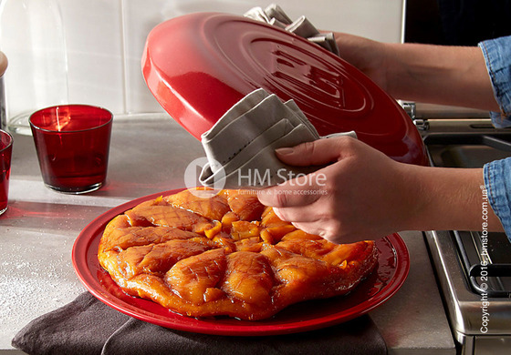 Форма для выпечки торта керамическая Emile Henry Flame Tarte Tatin Set, Burgundy