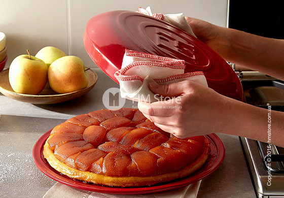 Форма для выпечки торта керамическая Emile Henry Flame Tarte Tatin Set, Burgundy
