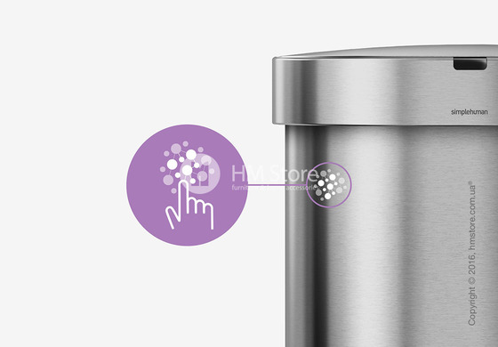 Ведро для мусора сенсорное Simplehuman Sensor Can 45 л, Brushed Stainless Steel