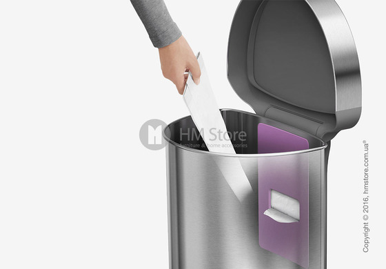 Ведро для мусора сенсорное Simplehuman Sensor Can 45 л, Brushed Stainless Steel