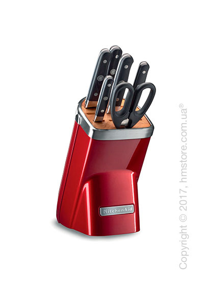Набор ножей на подставке KitchenAid Professional Series Cutlery Set, 7 предметов, Candy Apple Red