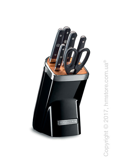 Набор ножей на подставке KitchenAid Professional Series Cutlery Set, 7 предметов, Onyx Black