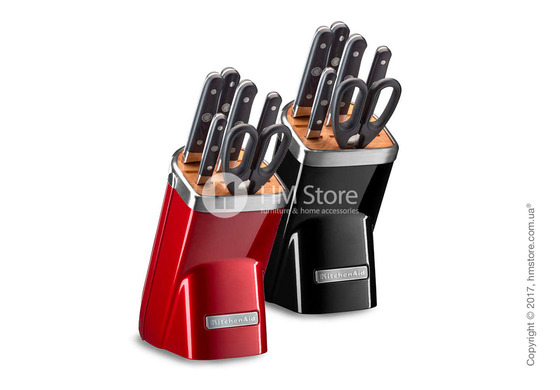 Набор ножей на подставке KitchenAid Professional Series Cutlery Set, 7 предметов, Frosted Pearl White